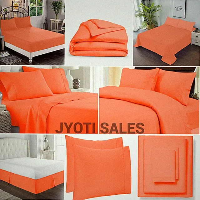 100% Egyptian 1000 Thread Count Orange Solid Select Sheets OR Duvet Covers
