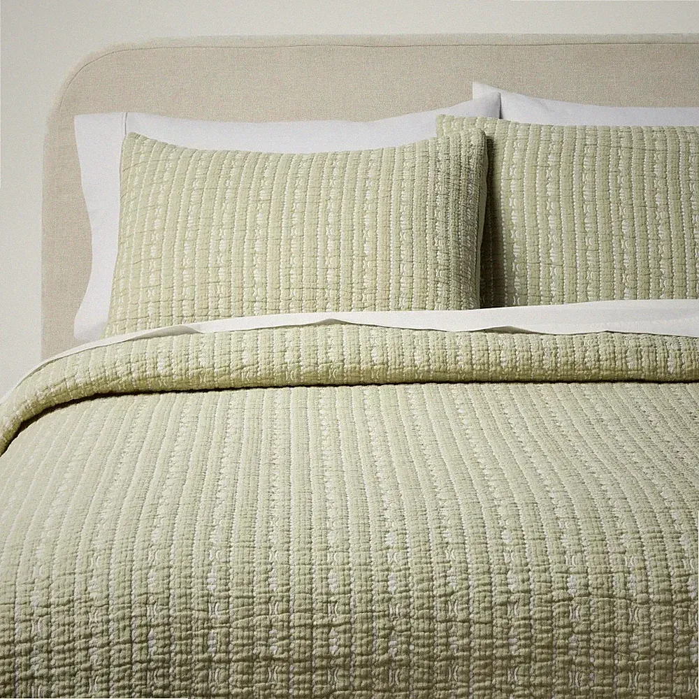 3pc King Reversible Lightweight Matelasse Quilt and Shams Set Tinker