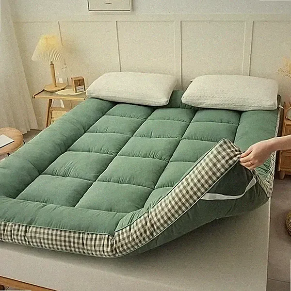 Pillow Top Mattress Fluffy Topper Thick Pad Quilted Premium Soft Bed Cover Full