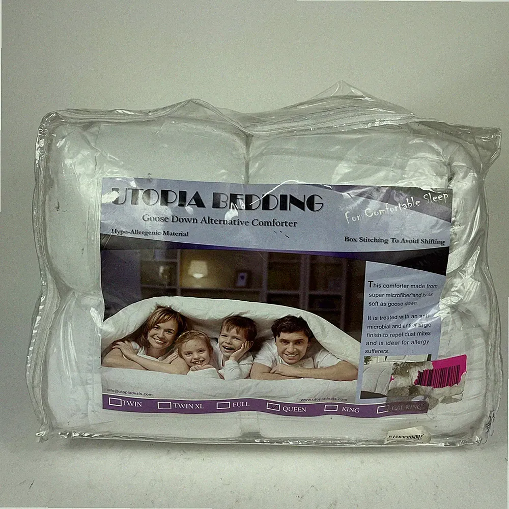 Utopia Goose Down Alternative Comforter All Season Duvet Insert (White, Queen)